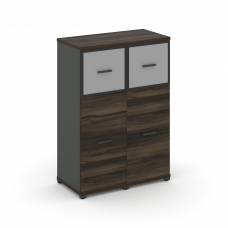 Concept Шкаф 2 узкие секции, 3 ниши CN.STU-324 RMB A Дуб Мали/Антрацит/Металл Антрацит/Сатин 836*420