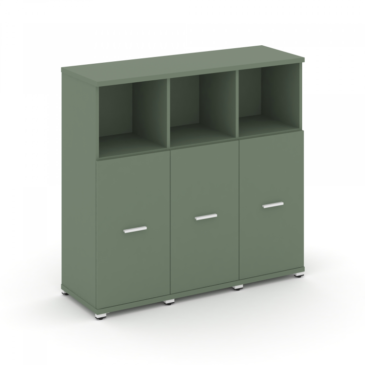 Concept Шкаф 3 узкие секции, 3 ниши CN.STU-333 W Кобо/Металл Белый 1252*420*1186