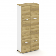 Concept Шкаф 1 широкая секция, 5 ниш CN.STS-512 W Дуб Винченцо/Белый Бриллиант/Металл Белый 836*420*