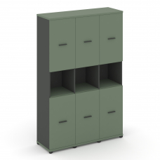 Concept Шкаф 3 узкие секции, 5 ниш CN.STU-533 A Кобо/Антрацит/Металл Антрацит 1252*420*1922