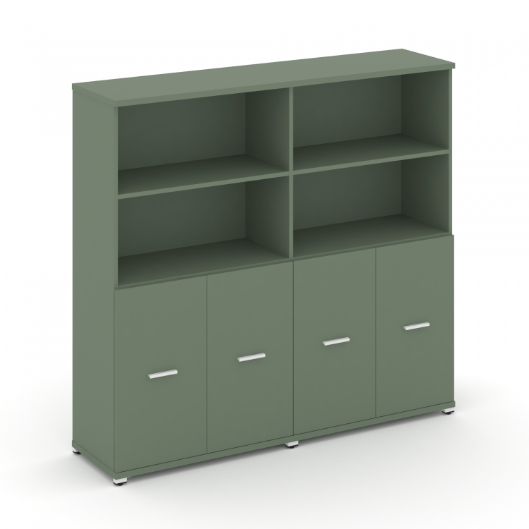 Concept Шкаф 2 широкие секции, 4 ниши CN.STS-421 W Кобо/Металл Белый 1668*420*1554