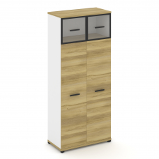 Concept Шкаф 1 широкая секция, 5 ниш CN.STS-517 RPB B Дуб Винченцо/Белый Бриллиант/Металл Черный/Про