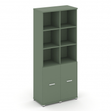 Concept Шкаф 2 узкие секции, 5 ниш CN.STU-521 W Кобо/Металл Белый 836*420*1922