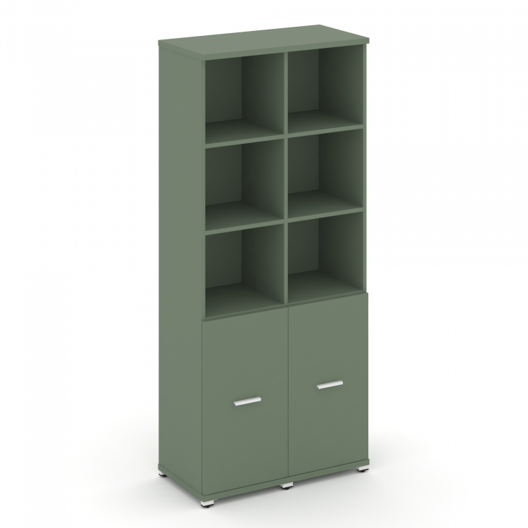 Concept Шкаф 2 узкие секции, 5 ниш CN.STU-521 W Кобо/Металл Белый 836*420*1922