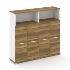 Concept Шкаф 2 широкие секции, 4 ниши CN.STS-423 W Сандал Янтарный/Белый Бриллиант/Металл Белый 1668