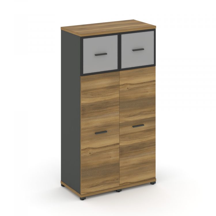 Concept Шкаф 2 узкие секции, 4 ниши CN.STU-424 RMB A Сандал Янтарный/Антрацит/Металл Антрацит/Сатин