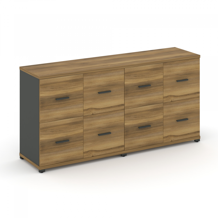 Concept Шкаф 2 широкие секции, 2 нишии CN.STS-222 A Сандал Янтарный/Антрацит/Металл Антрацит 1668*42