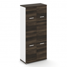 Concept Шкаф 1 широкая секция, 5 ниш CN.STS-515 W Дуб Мали/Белый Бриллиант/Металл Белый 836*420*1922