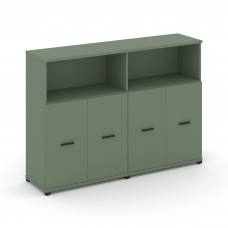 Concept Шкаф 2 широкие секции, 3 ниши CN.STS-323 B Кобо/Металл Черный 1668*420*1186