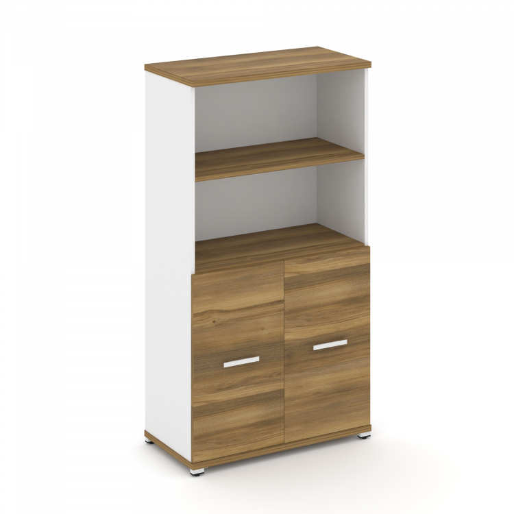 Concept Шкаф 1 широкая секция, 4 ниши CN.STS-411 W Сандал Янтарный/Белый Бриллиант/Металл Белый 836*