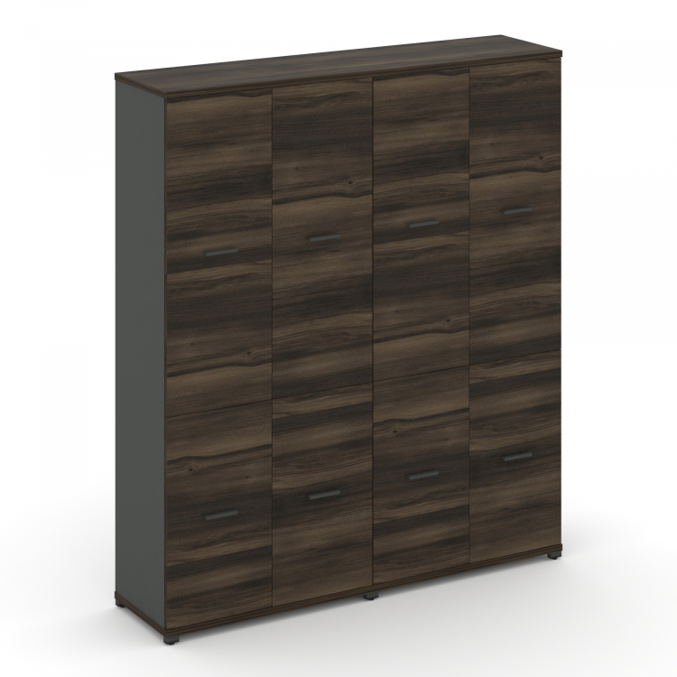 Concept Шкаф 2 широкие секции, 5 ниш CN.STS-522 A Дуб Мали/Антрацит/Металл Антрацит 1668*420*1922