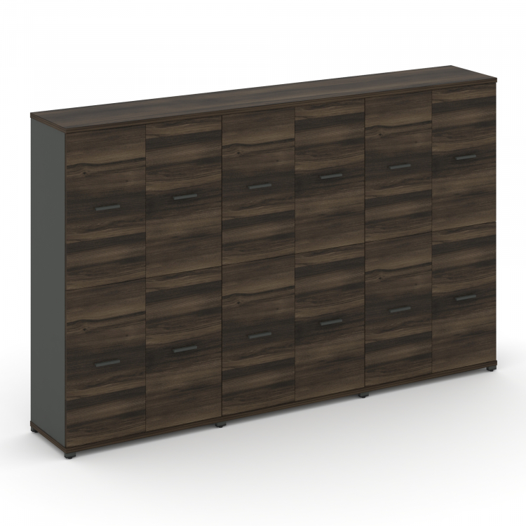 Concept Шкаф 3 широкие секции, 4 ниши CN.STS-432 A Дуб Мали/Антрацит/Металл Антрацит 2500*420*1554