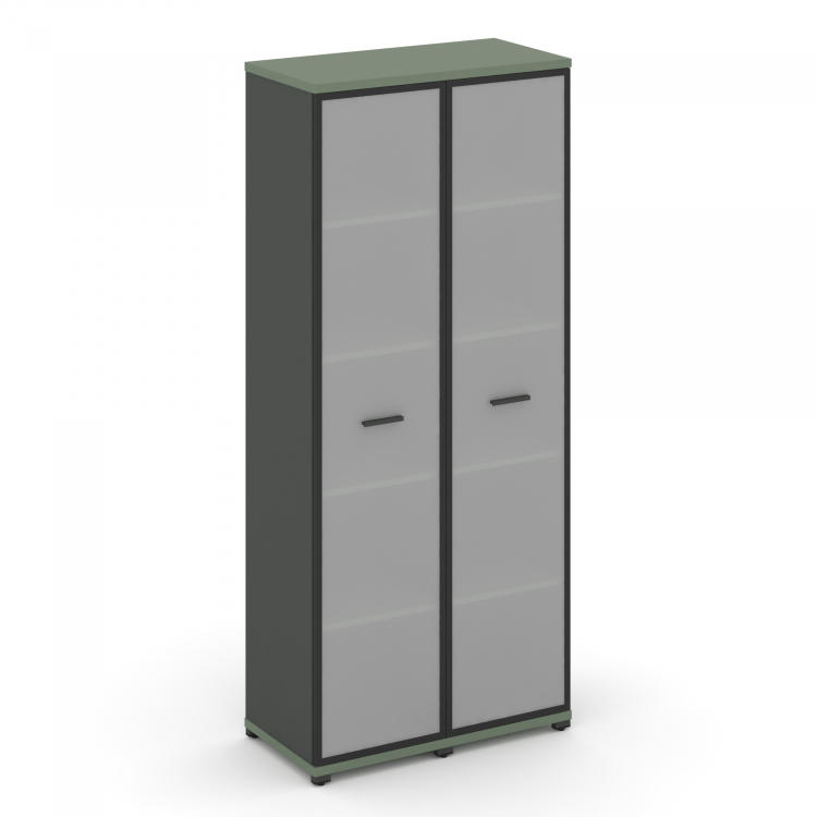 Concept Шкаф 2 узкие секции, 5 ниш CN.STU-528 RMB A Кобо/Антрацит/Металл Антрацит/Сатин 836*420*1922