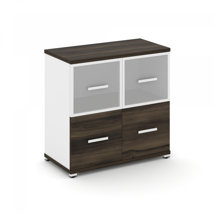 Concept Шкаф 1 широкая секция, 2 ниши CN.STS-212 RMW W Дуб Мали/Белый Бриллиант/Металл Белый/Сатин 8