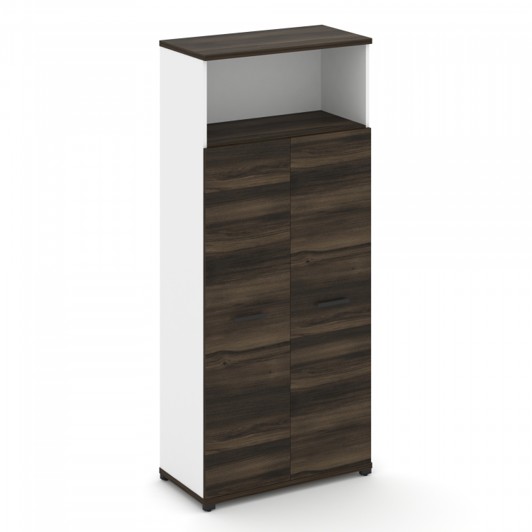 Concept Шкаф 1 широкая секция, 5 ниш CN.STS-516 B Дуб Мали/Белый Бриллиант/Металл Черный 836*420*192