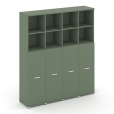 Concept Шкаф 4 узкие секции, 5 ниш CN.STU-544 W Кобо/Металл Белый 1668*420*1922