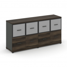 Concept Шкаф 2 широкие секции, 2 нишии CN.STS-222 RMB A Дуб Мали/Антрацит/Металл Антрацит/Сатин 1668