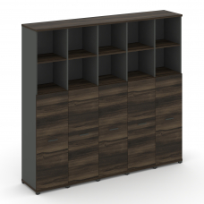 Concept Шкаф 5 узких секций, 5 ниш CN.STU-554 A Дуб Мали/Антрацит/Металл Антрацит 2084*420*1922