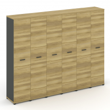 Concept Шкаф 6 узких секций, 5 ниш CN.STU-568 A Дуб Винченцо/Антрацит/Металл Антрацит 2500*420*1922