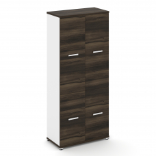 Concept Шкаф 1 широкая секция, 5 ниш CN.STS-512 W Дуб Мали/Белый Бриллиант/Металл Белый 836*420*1922