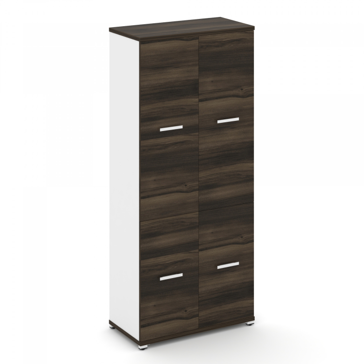 Concept Шкаф 1 широкая секция, 5 ниш CN.STS-512 W Дуб Мали/Белый Бриллиант/Металл Белый 836*420*1922