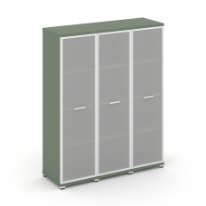 Concept Шкаф 3 узкие секции, 4 ниши CN.STU-436 RMW W Кобо/Металл Белый/Сатин 1252*420*1554