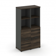 Concept Шкаф 2 узкие секции, 4 ниши CN.STU-421 A Дуб Мали/Антрацит/Металл Антрацит 836*420*1554