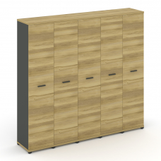 Concept Шкаф 5 узких секций, 5 ниш CN.STU-558 A Дуб Винченцо/Антрацит/Металл Антрацит 2084*420*1922