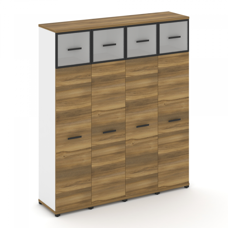 Concept Шкаф 4 узкие секции, 5 ниш CN.STU-547 RMB B Сандал Янтарный/Белый Бриллиант/Металл Черный/Са