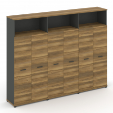 Concept Шкаф 3 широкие секции, 5 ниш CN.STS-536 A Сандал Янтарный/Антрацит/Металл Антрацит 2500*420*