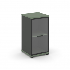 Concept Шкаф 1 узкая секция, 2 ниши CN.STU-213 RPB A Кобо/Антрацит/Металл Антрацит/Прозрачный 420*42