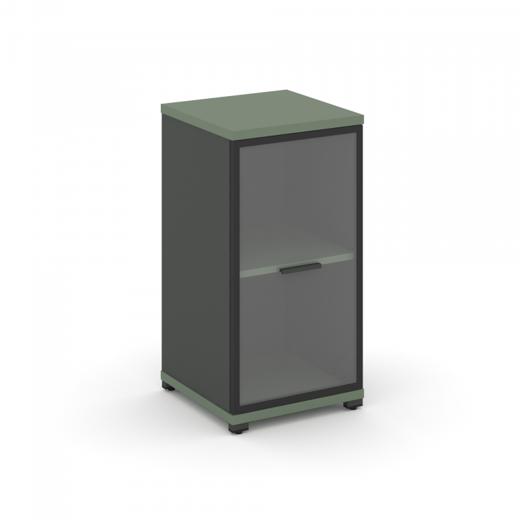 Concept Шкаф 1 узкая секция, 2 ниши CN.STU-213 RPB A Кобо/Антрацит/Металл Антрацит/Прозрачный 420*42