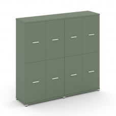 Concept Шкаф 2 широкие секции, 4 ниши CN.STS-422 W Кобо/Металл Белый 1668*420*1554