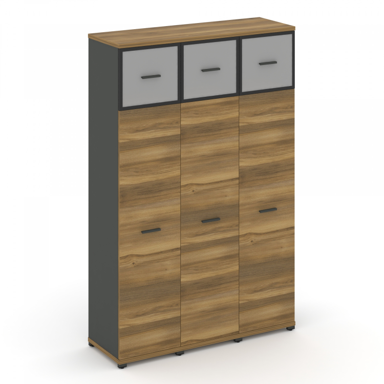 Concept Шкаф 3 узкие секции, 5 ниш CN.STU-537 RMB A Сандал Янтарный/Антрацит/Металл Антрацит/Сатин 1