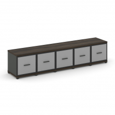 Concept Шкаф 5 узких секций, 1 ниша CN.STU-153 RMB A Дуб Мали/Антрацит/Металл Антрацит/Сатин 2084*42