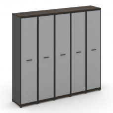 Concept Шкаф 5 узких секций, 5 ниш CN.STU-558 RMB A Дуб Мали/Антрацит/Металл Антрацит/Сатин 2084*420