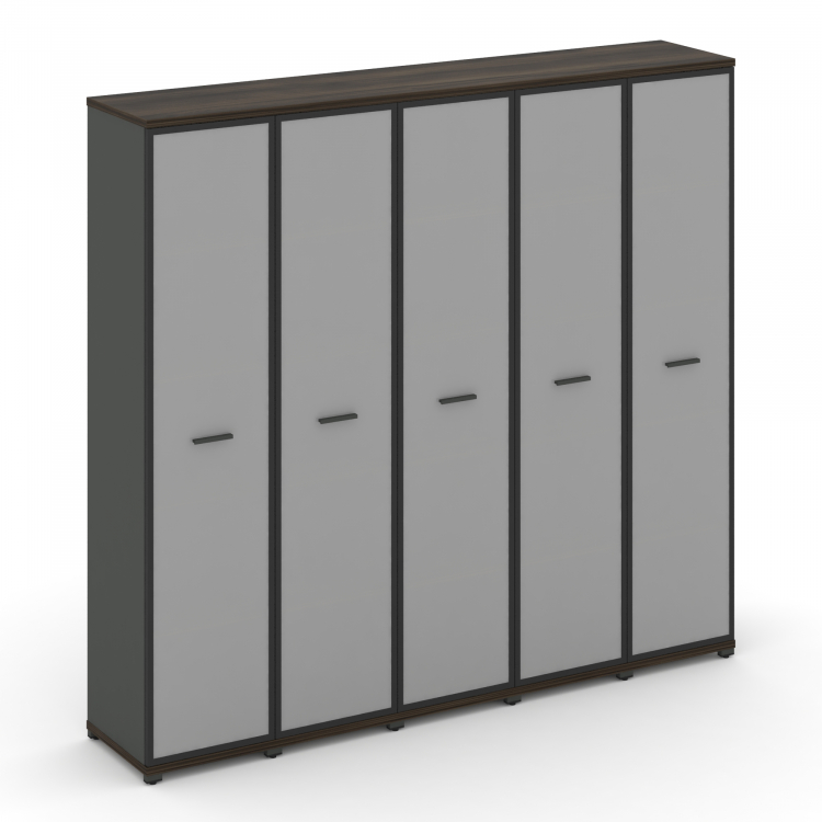 Concept Шкаф 5 узких секций, 5 ниш CN.STU-558 RMB A Дуб Мали/Антрацит/Металл Антрацит/Сатин 2084*420