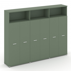 Concept Шкаф 3 широкие секции, 5 ниш CN.STS-536 W Кобо/Металл Белый 2500*420*1922