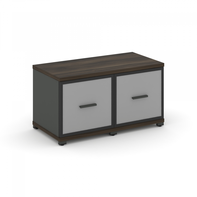 Concept Шкаф 2 узкие секции, 1 ниша CN.STU-123 RMB A Дуб Мали/Антрацит/Металл Антрацит/Сатин 836*420