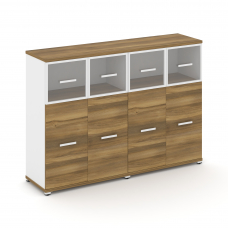 Concept Шкаф 2 широкие секции, 3 ниши CN.STS-324 RPW W Сандал Янтарный/Белый Бриллиант/Металл Белый/