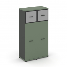 Concept Шкаф 2 узкие секции, 4 ниши CN.STU-424 RMB A Кобо/Антрацит/Металл Антрацит/Сатин 836*420*155