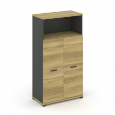 Concept Шкаф 1 широкая секция, 4 ниши CN.STS-413 A Дуб Винченцо/Антрацит/Металл Антрацит 836*420*155