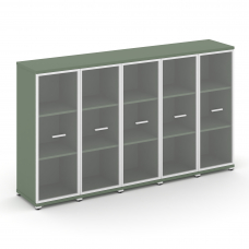 Concept Шкаф 5 узких секций, 3 ниши CN.STU-356 RPW W Кобо/Металл Белый/Прозрачный 2084*420*1186