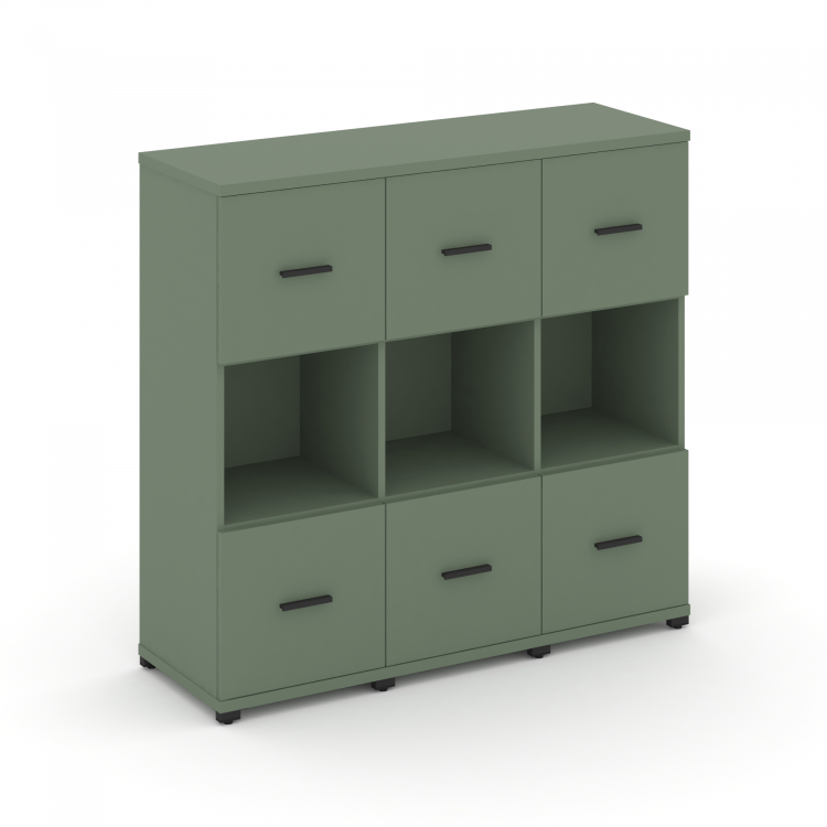 Concept Шкаф 3 узкие секции, 3 ниши CN.STU-335 B Кобо/Металл Черный 1252*420*1186