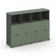 Concept Шкаф 4 узкие секции, 3 ниши CN.STU-343 A Кобо/Антрацит/Металл Антрацит 1668*420*1186