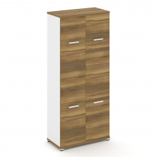 Concept Шкаф 1 широкая секция, 5 ниш CN.STS-515 W Сандал Янтарный/Белый Бриллиант/Металл Белый 836*4