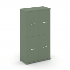 Concept Шкаф 1 широкая секция, 4 ниши CN.STS-412 W Кобо/Металл Белый/Прозрачный 836*420*1554