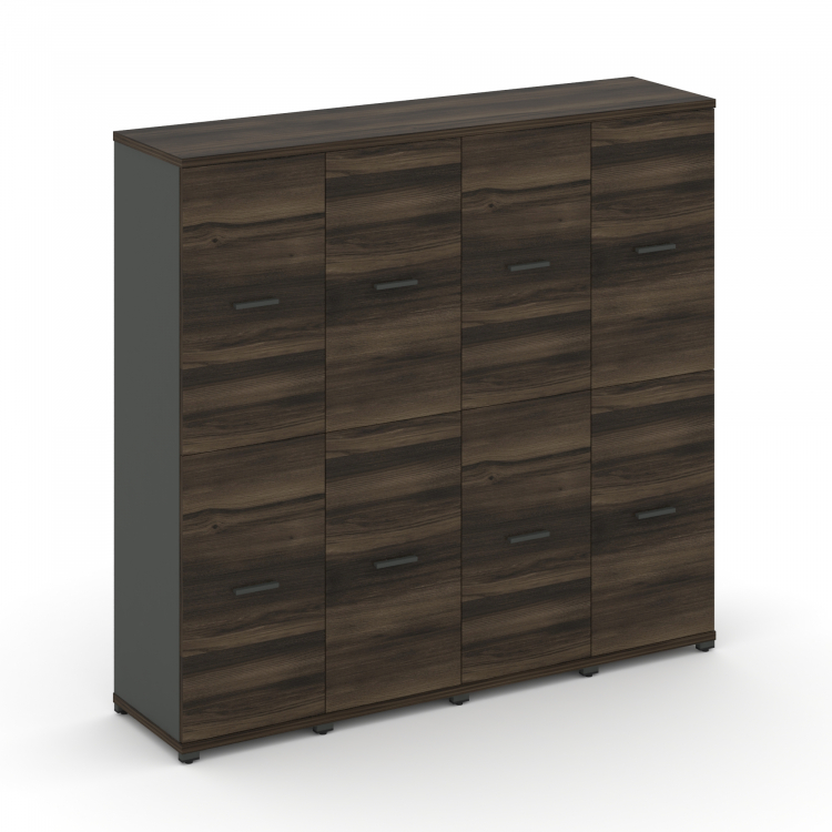 Concept Шкаф 4 узкие секции, 4 ниши CN.STU-442 A Дуб Мали/Антрацит/Металл Антрацит 1668*420*1554