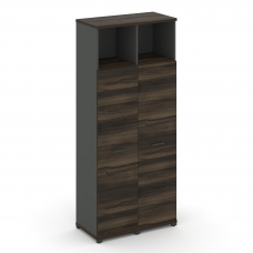 Concept Шкаф 2 узкие секции, 5 ниш CN.STU-526 A Дуб Мали/Антрацит/Металл Антрацит 836*420*1922