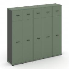 Concept Шкаф 5 узких секций, 5 ниш CN.STU-557 A Кобо/Антрацит/Металл Антрацит 2084*420*1922